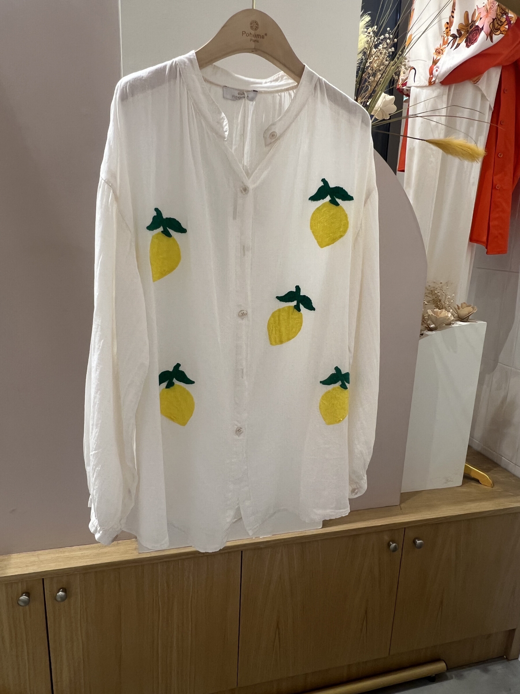 Wholesaler POHÊME - Plain fluid Alma shirt with beautiful summer embroidery