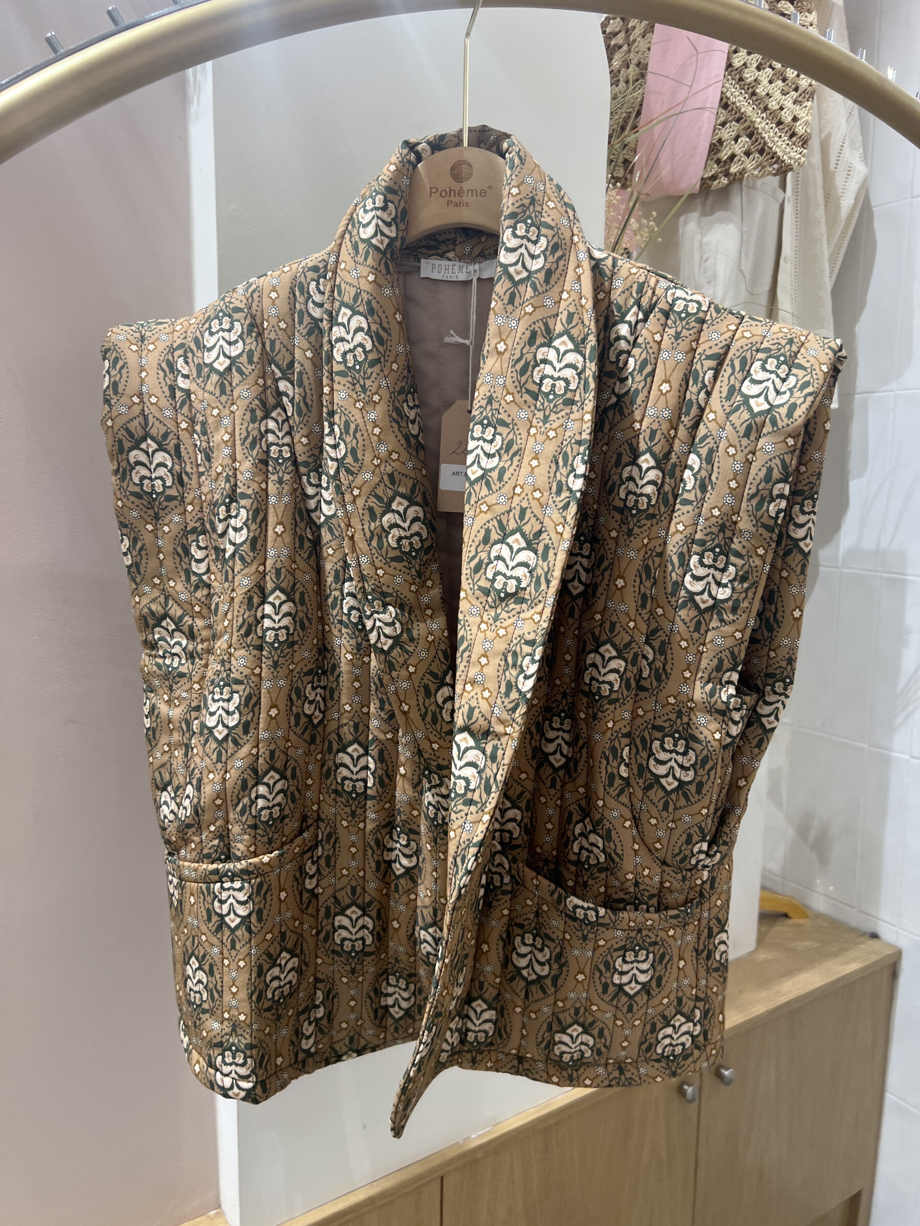 Wholesaler POHÊME - ISAURE printed cardigan, current and casual trend