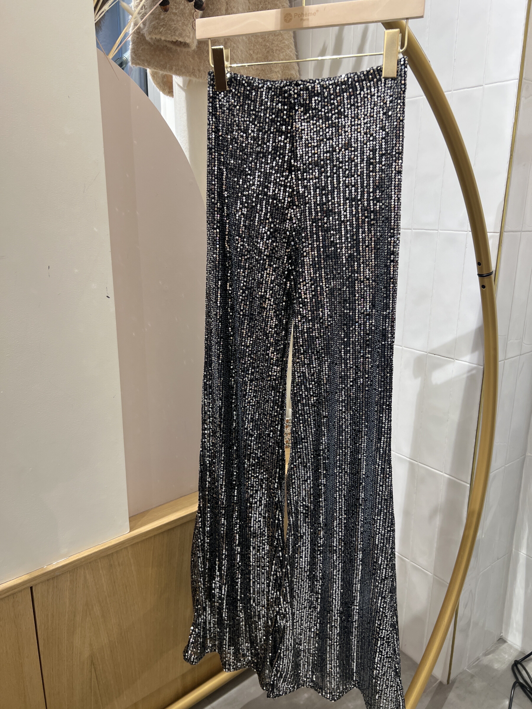 Wholesaler POHÊME - Ariane pants, flare cut, flat elastic interior with lining