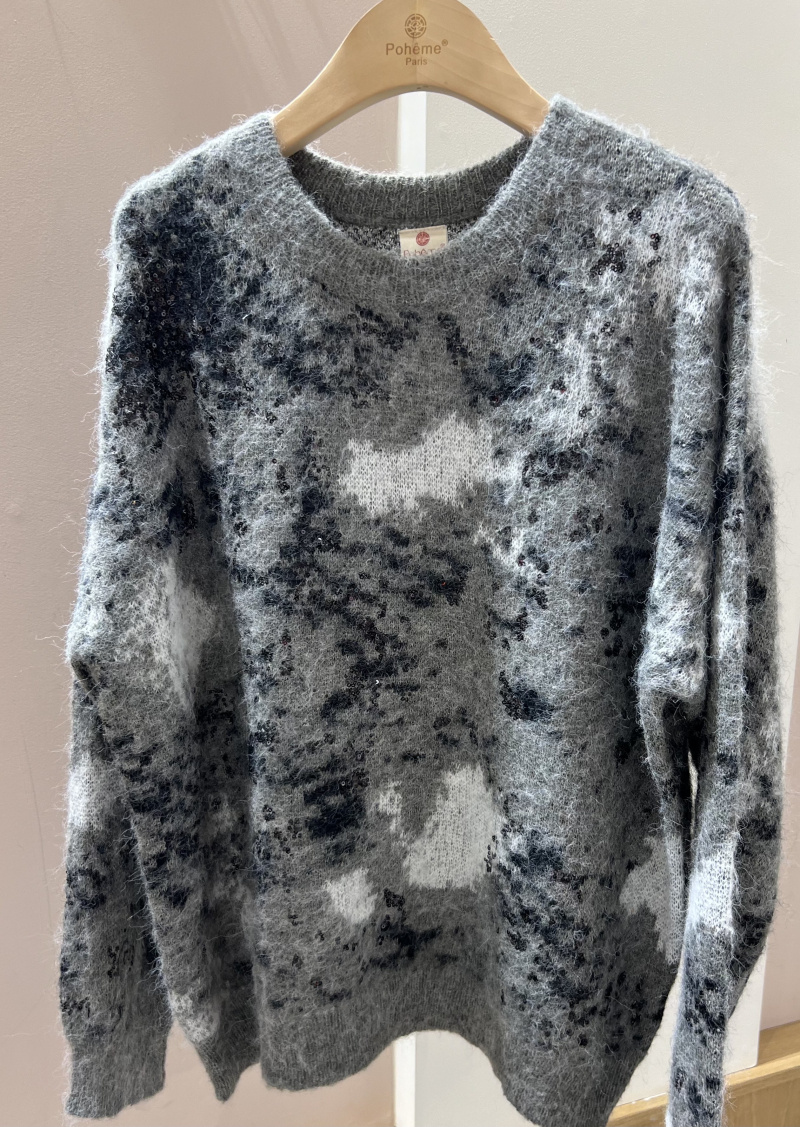 Wholesaler POHÊME - Aubrey colorful sweater with small sequin