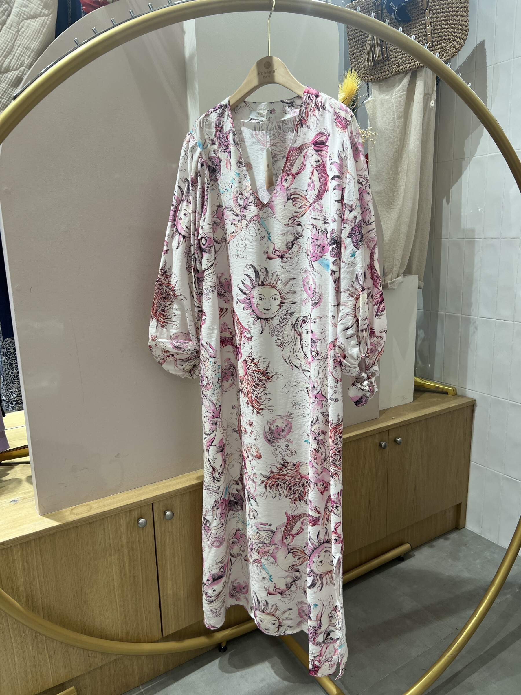 Wholesaler POHÊME - Ava long flowing dress with a summer print