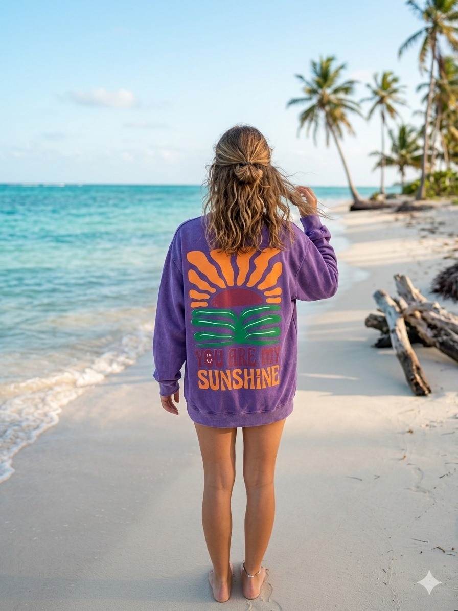Grossiste POHÊME - Sweat-shirt Lounis En Denim You  Are My Sunshine