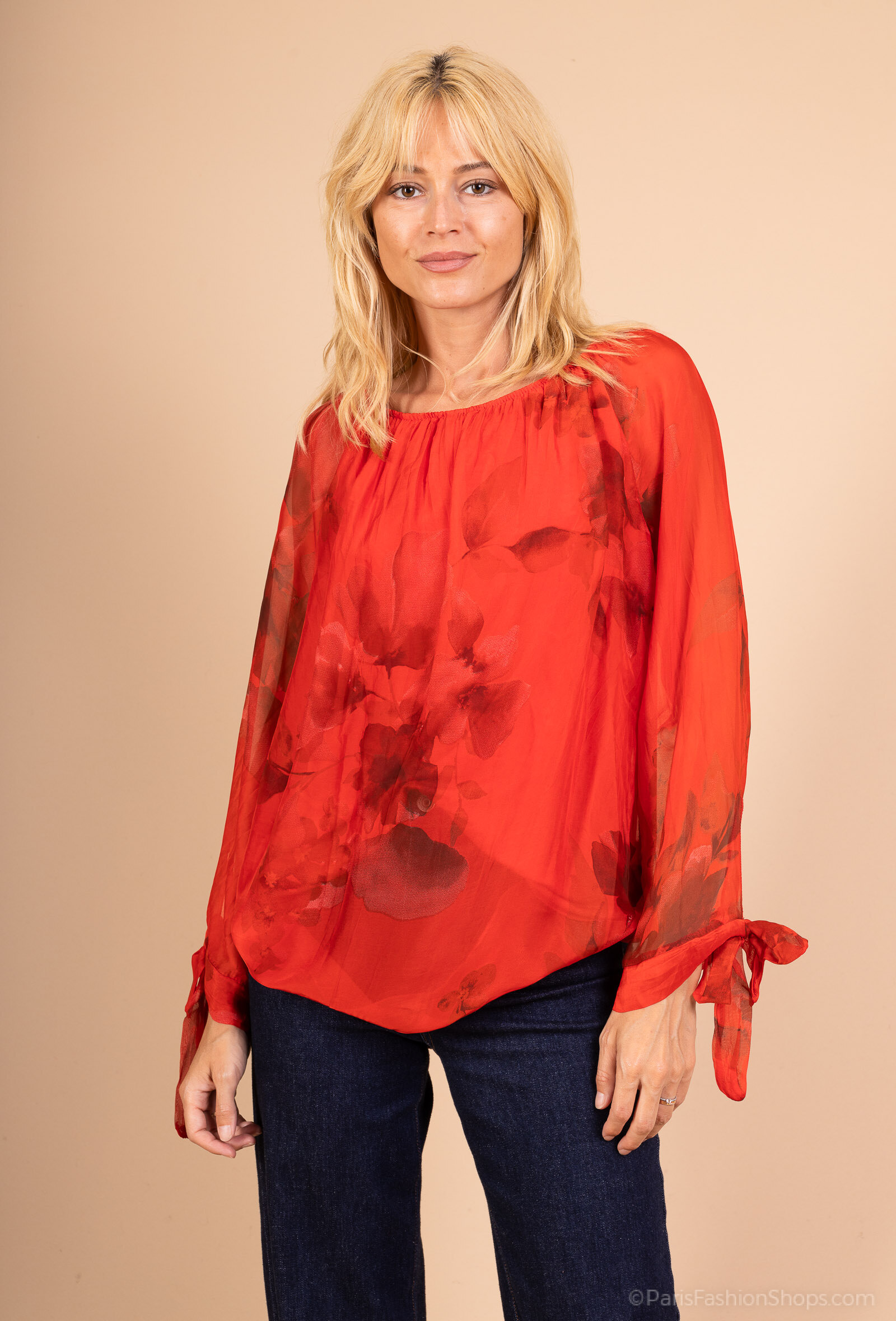 Mayorista Polita Paris - Blusa estampada de manga larga