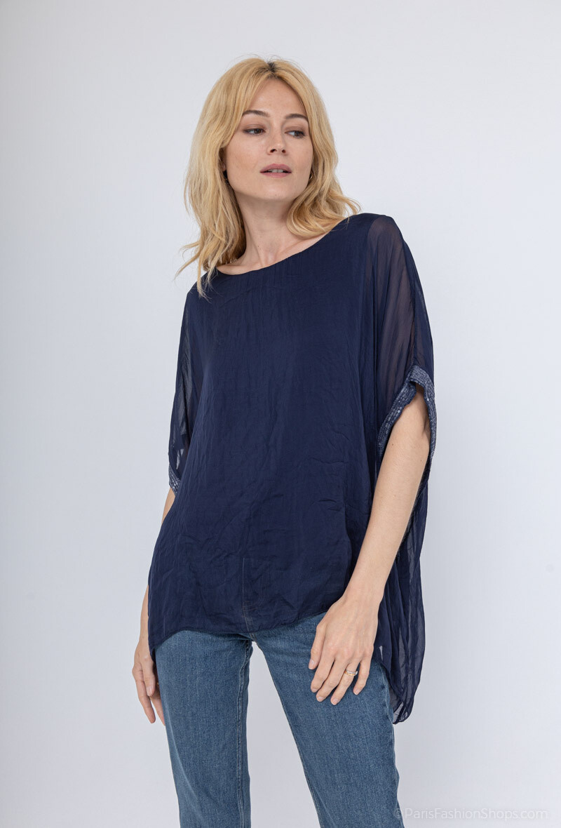 Wholesaler Polita Paris - Solid silk blouse