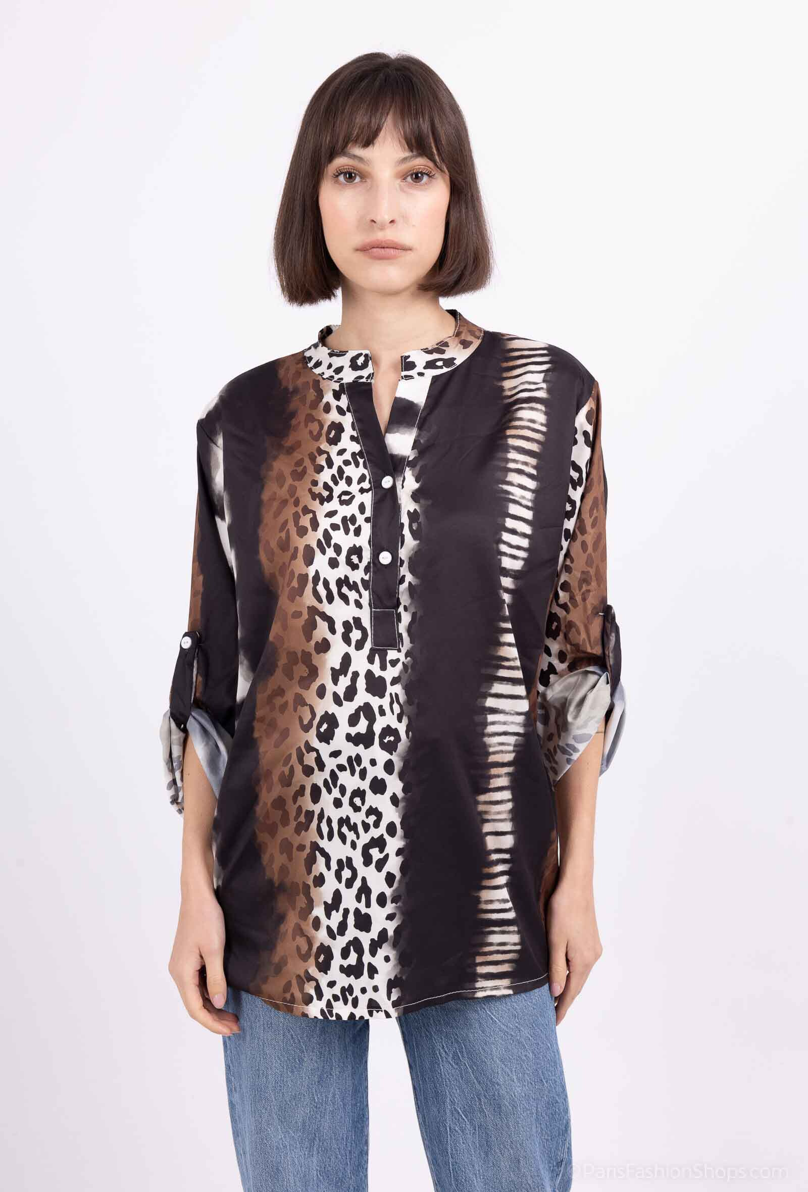Grossiste Pomelo - blouse imprimé polyester