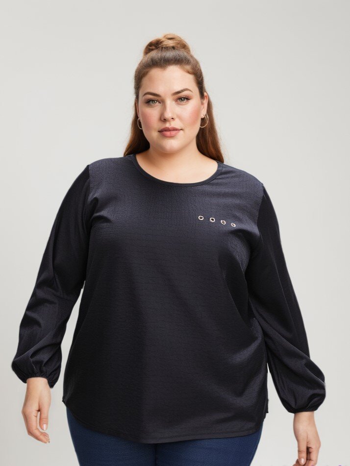Mayorista Pomme Rouge Paris - Blusa negra sedosa (C6175)