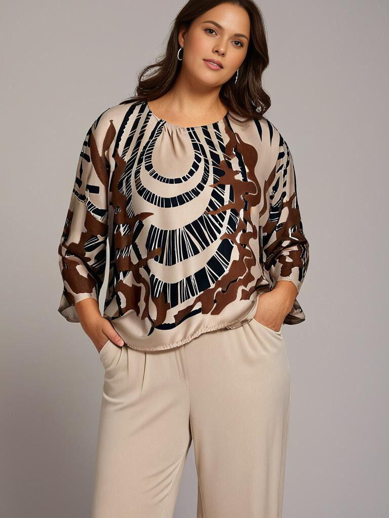 Wholesaler Pomme Rouge Paris - White printed blouse (T7179B)