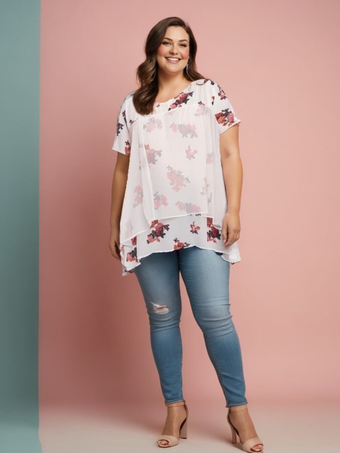 Mayorista Pomme Rouge Paris - Blusa blanca con efecto superpuesto (A869)