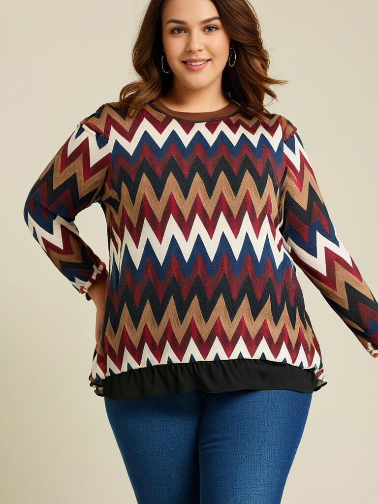 Grossiste Pomme Rouge Paris - Blouse imprimée lurex rouge (T3369)
