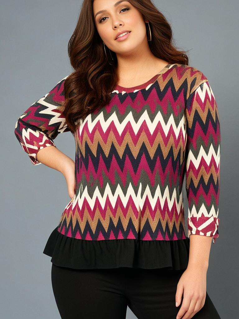 Grossiste Pomme Rouge Paris - Blouse imprimée lurex rose (T3369)