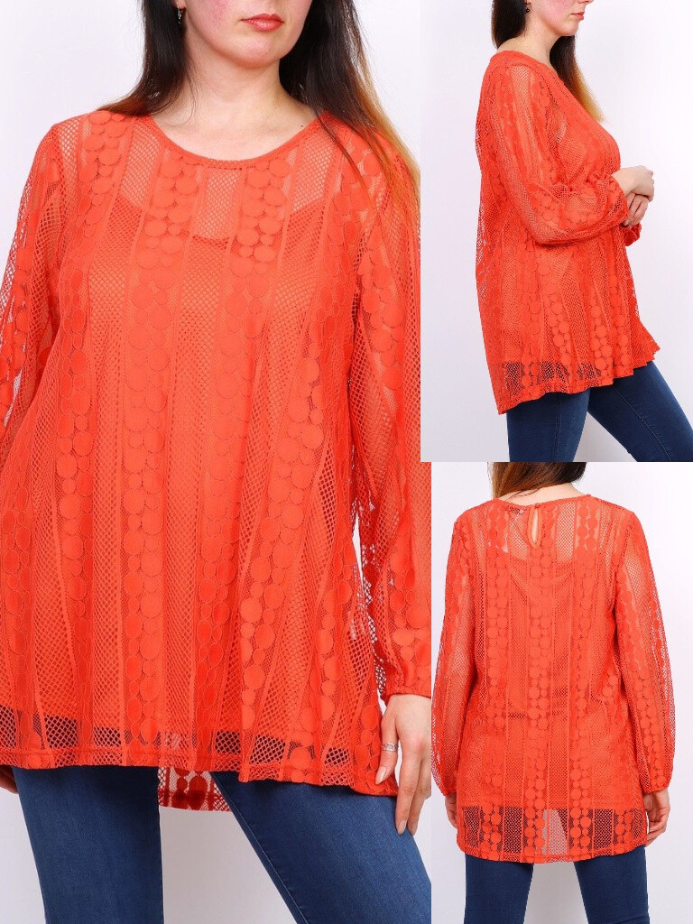 Grossista Pomme Rouge Paris - Top + camicetta / pizzo aperto (C6186)
