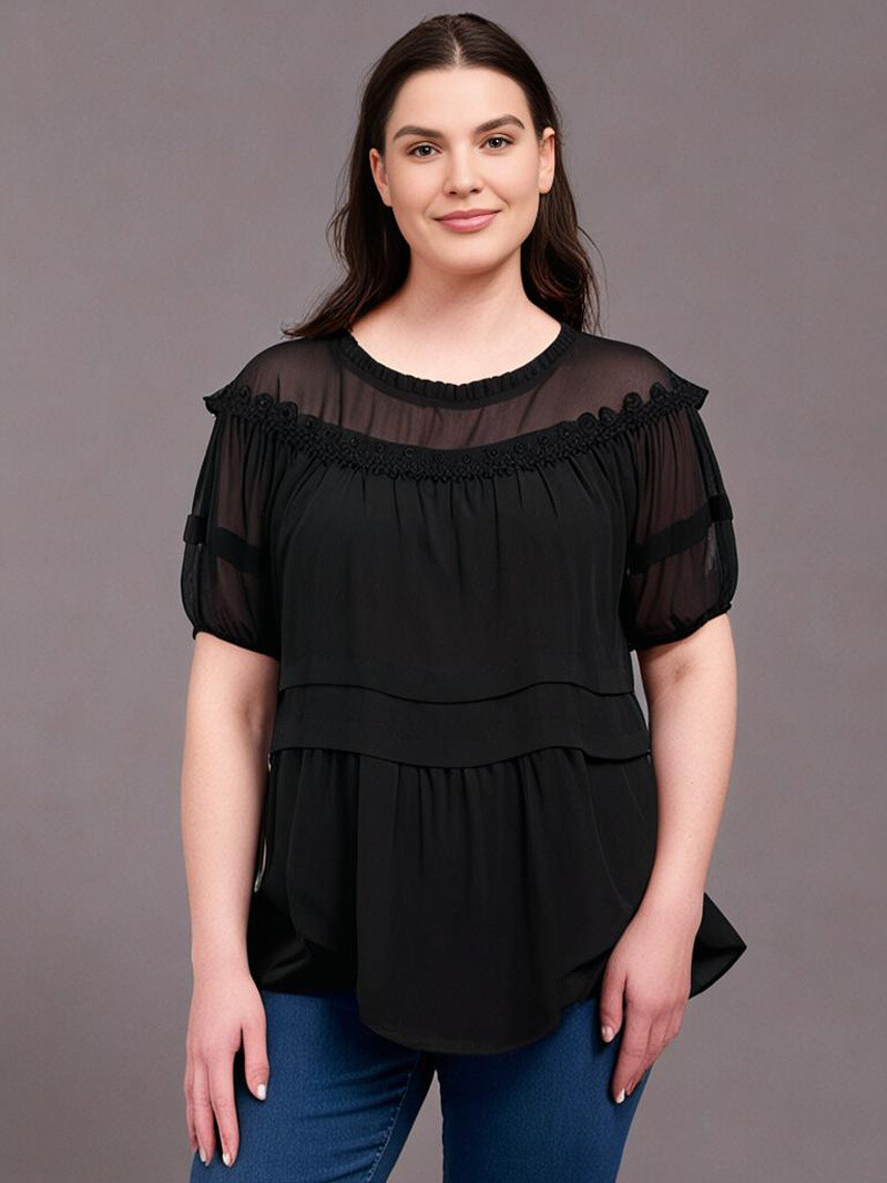 Mayorista Pomme Rouge Paris - Superior + blusa con bordado grande (C6563)