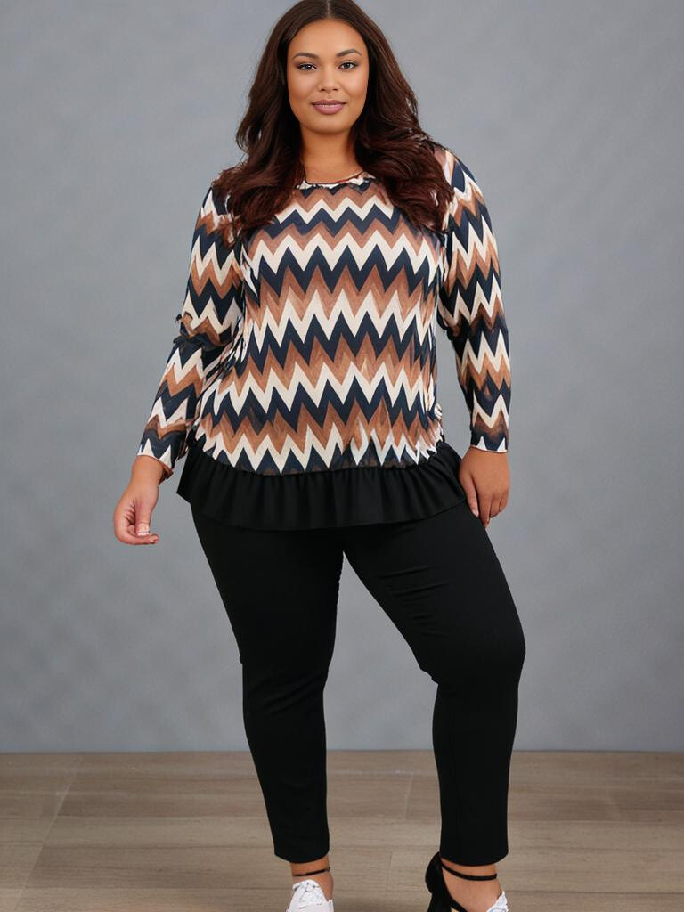 Grossiste Pomme Rouge Paris - Blouse imprimée lurex noir (T3369)
