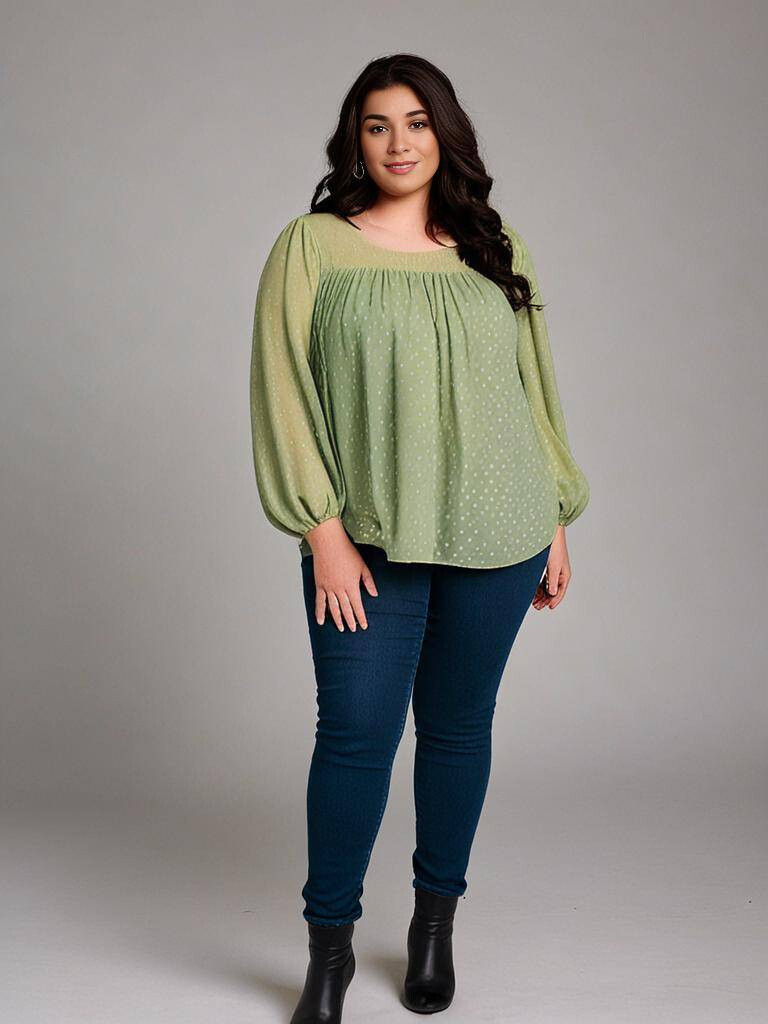 Wholesaler Pomme Rouge Paris - Large plumetis blouse (C6579)