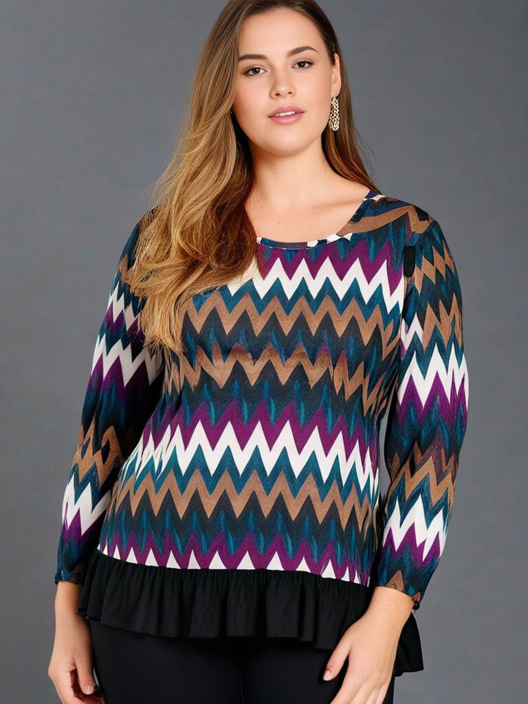 Grossiste Pomme Rouge Paris - Blouse imprimée lurex bleu (T3369)