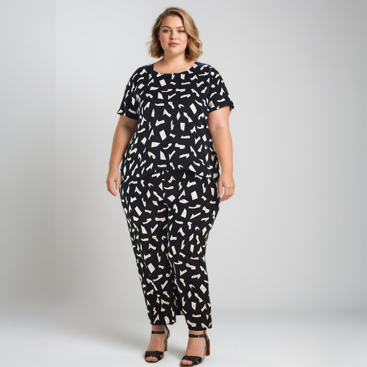 Mayorista Pomme Rouge Paris - Top + Pantalones impresos (C6198)