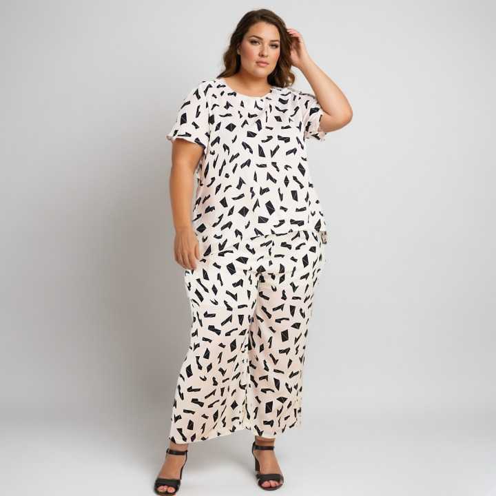 Mayorista Pomme Rouge Paris - Top + Pantalones impresos (C6198)