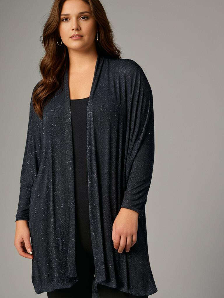 Grossiste Pomme Rouge Paris - Gilet métallisé noir (T6243)