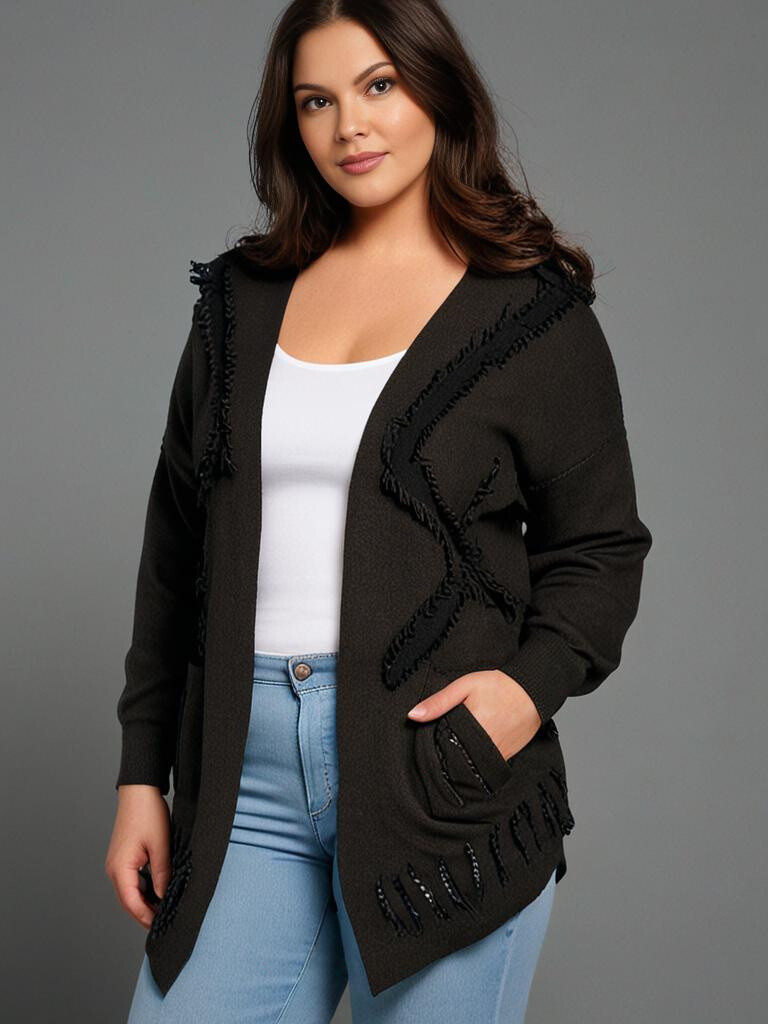 Grossiste Pomme Rouge Paris - Gilet gris avec nervure (JX085)