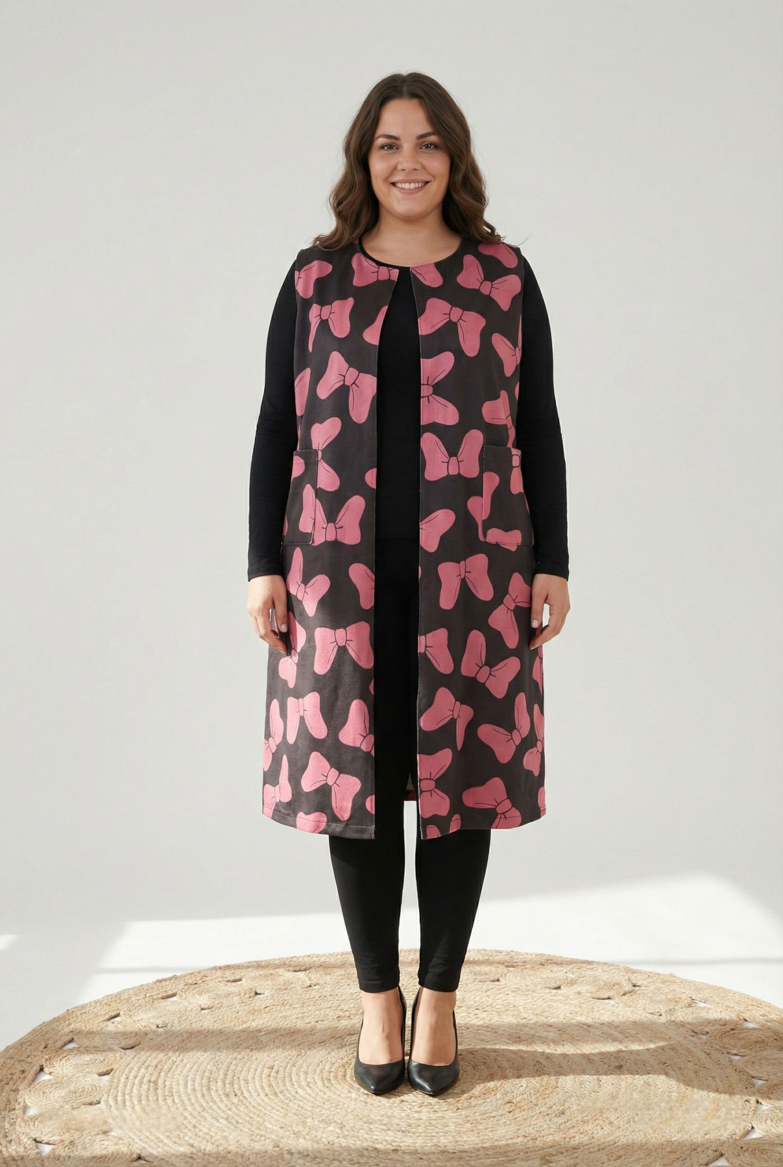 Grossista Pomme Rouge Paris - Gilet senza maniche taglia grande stampato (T39201)