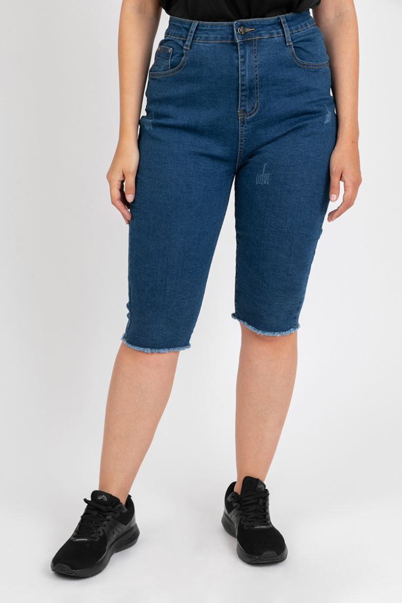 Großhändler Pomme Rouge Paris - Ultra-Stretch-Crop-Jeans (B6012)