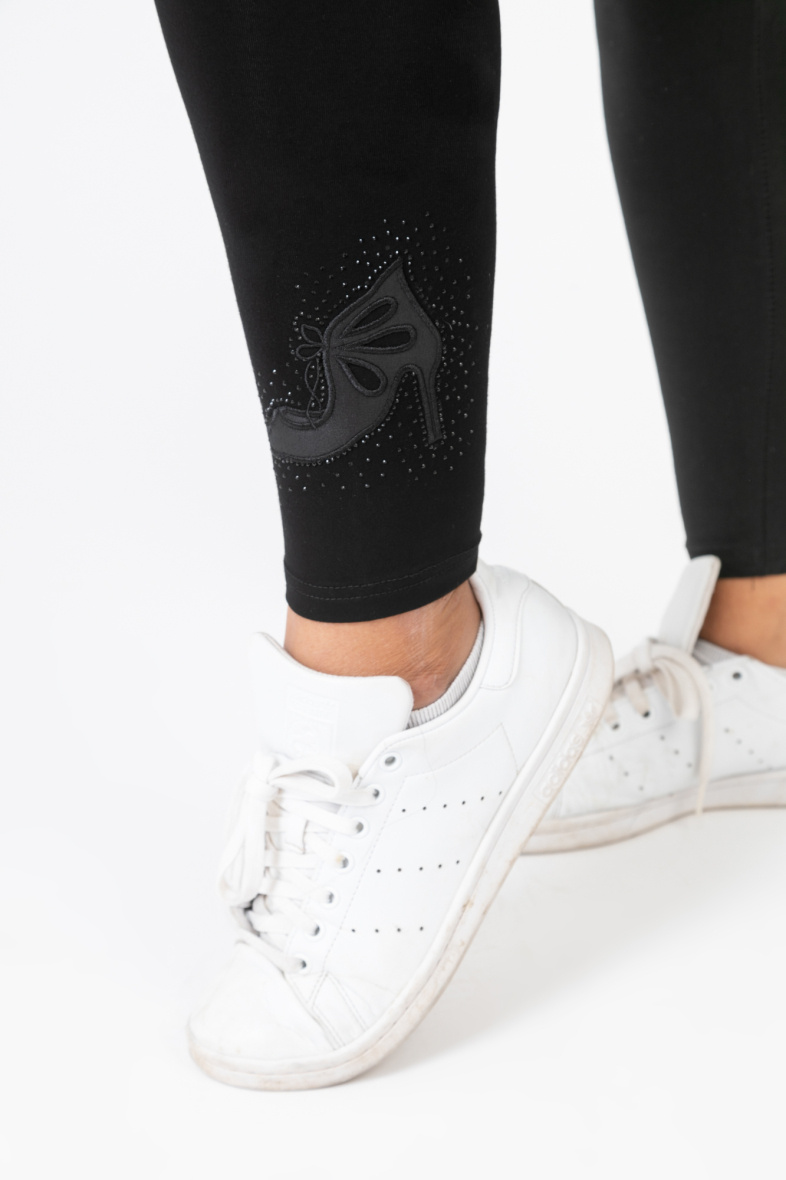 Grossiste Pomme Rouge Paris - Legging motif talon (B253)