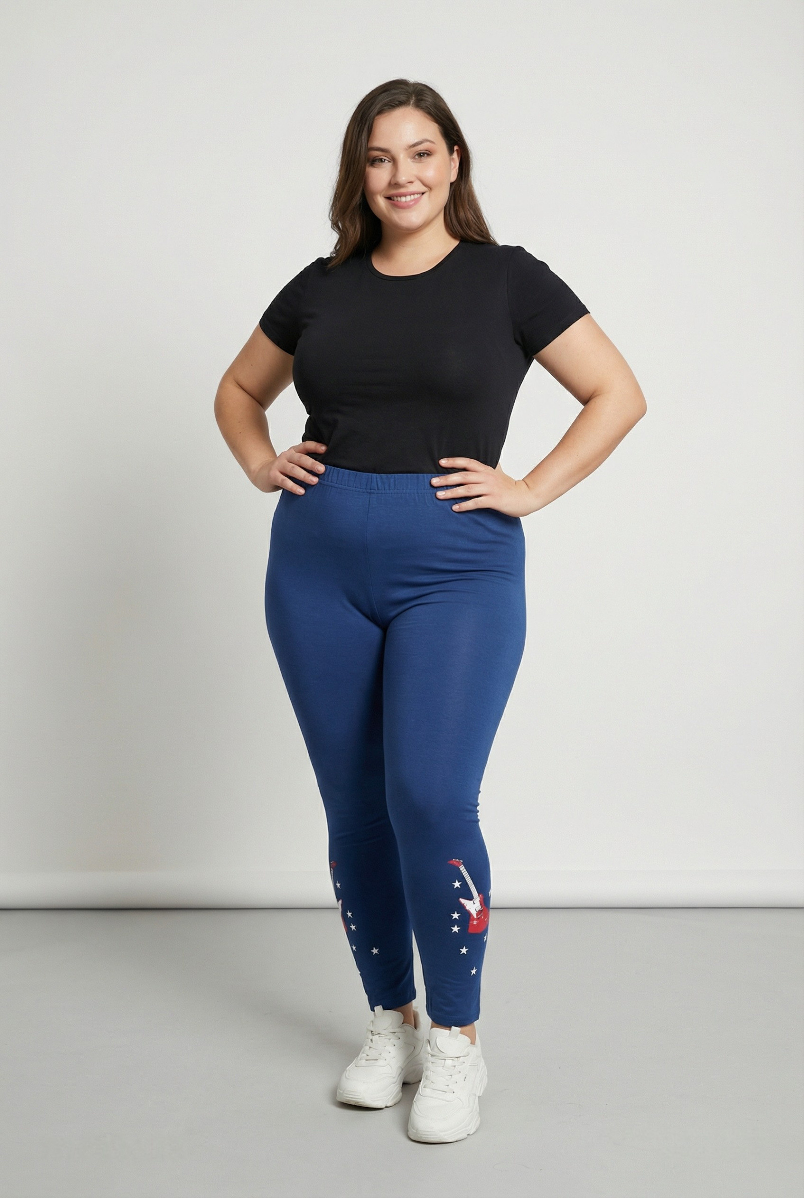 Grossista Pomme Rouge Paris - Leggings con motivo chitarra (PB155)