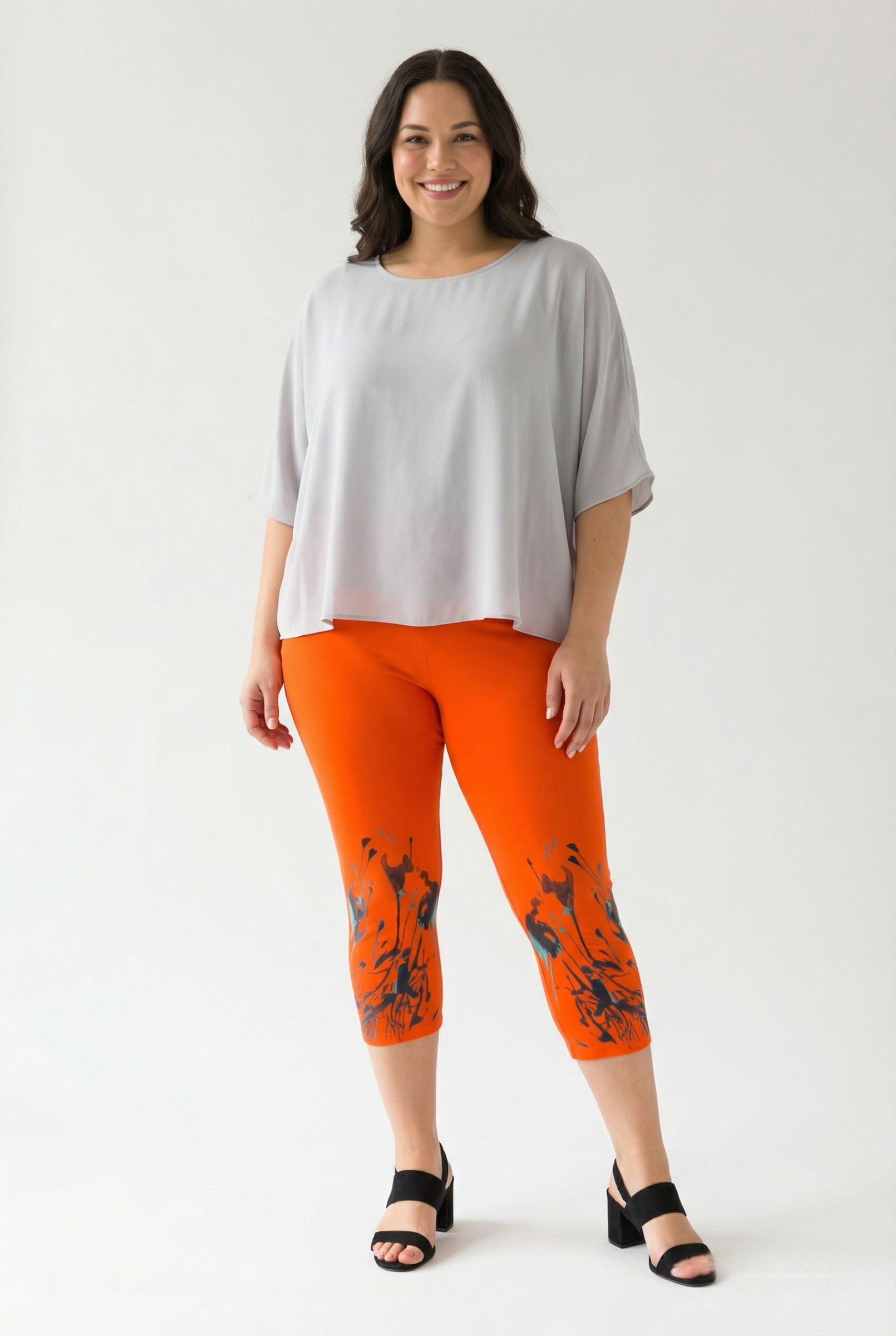 Grossista Pomme Rouge Paris - Leggings corti con motivo colorato (B115)