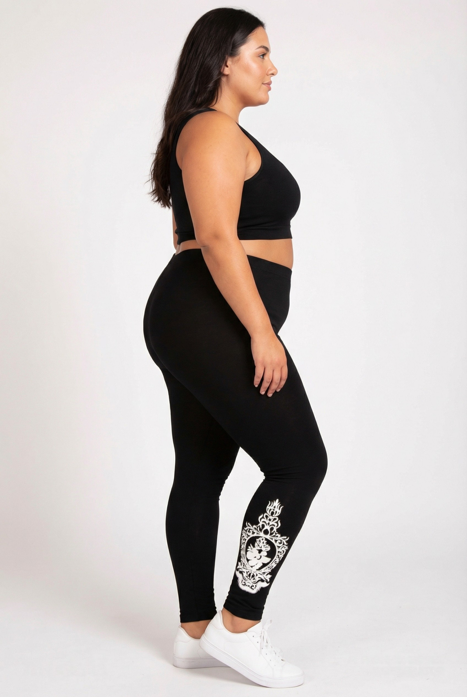 Grossista Pomme Rouge Paris - Leggings con motivo bianco (B94)