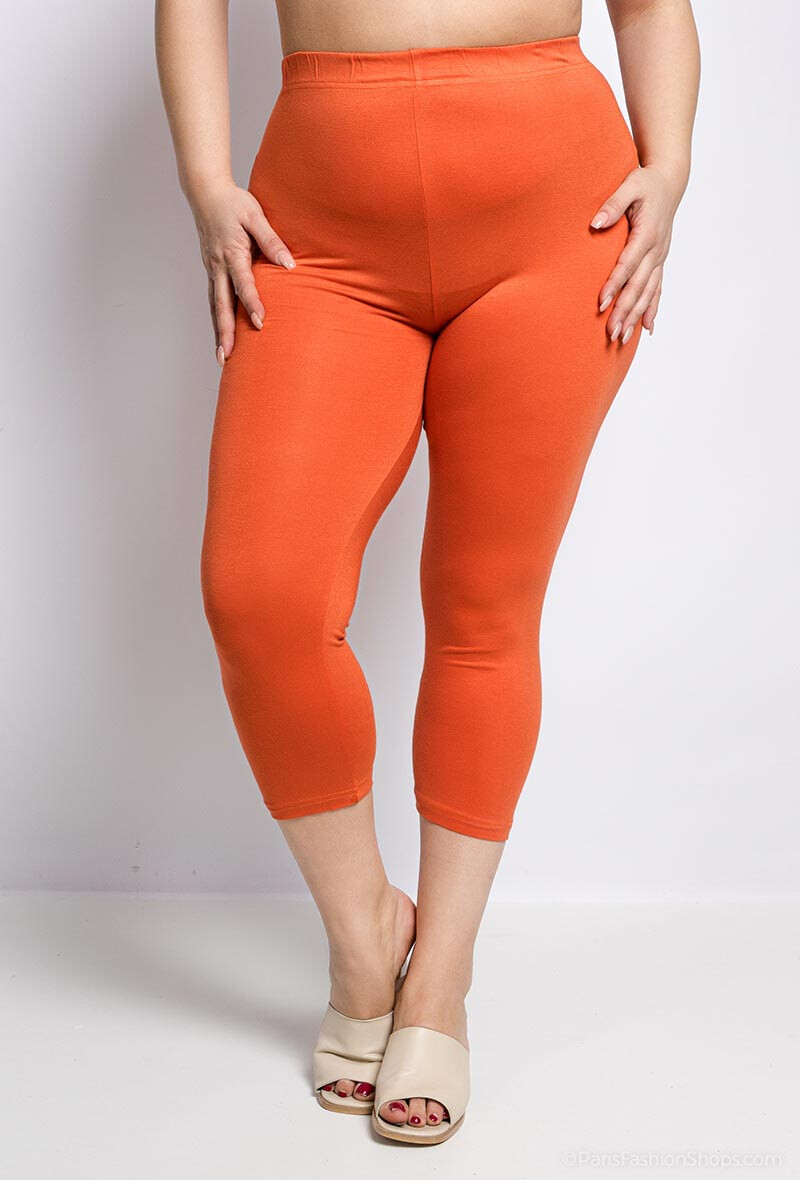 Grossiste Pomme Rouge Paris - Legging basique orange (B215)