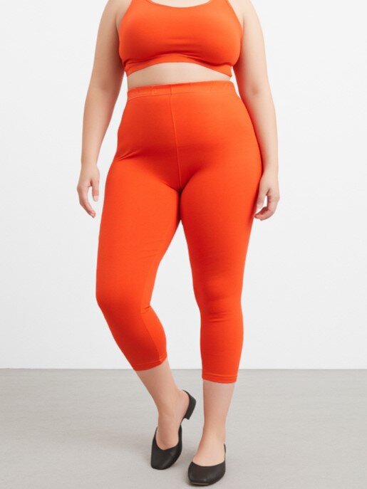 Mayorista Pomme Rouge Paris - Leggings básicos naranjas (B215)