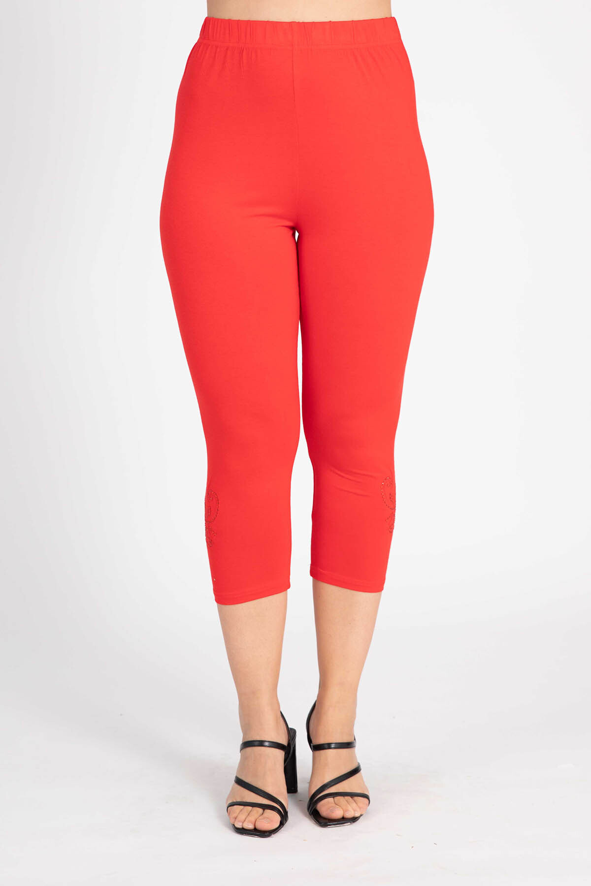 Grossiste Pomme Rouge Paris - Legging court motif cœur (B227)