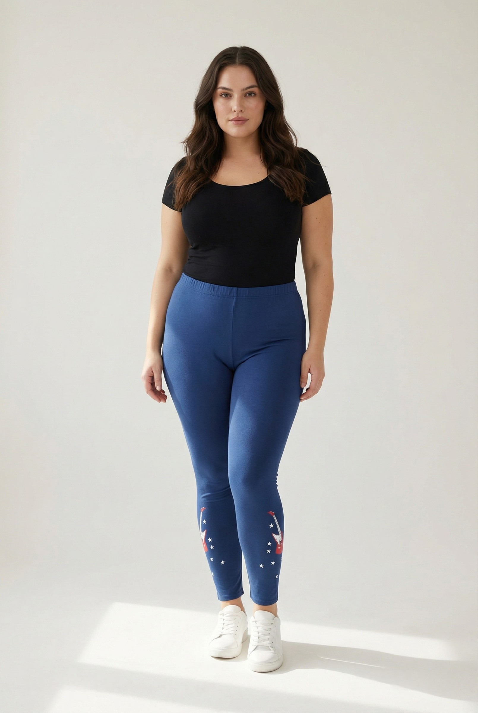 Grossista Pomme Rouge Paris - Leggings con motivo chitarra (PB155)
