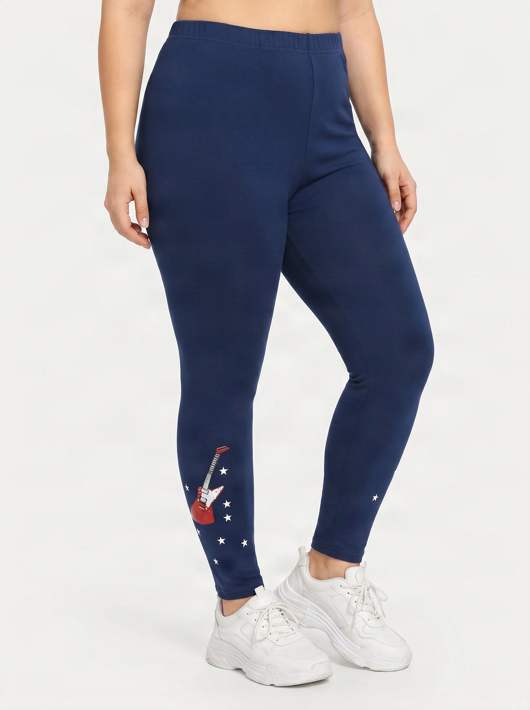 Grossiste Pomme Rouge Paris - Legging motif guitare (PB155)