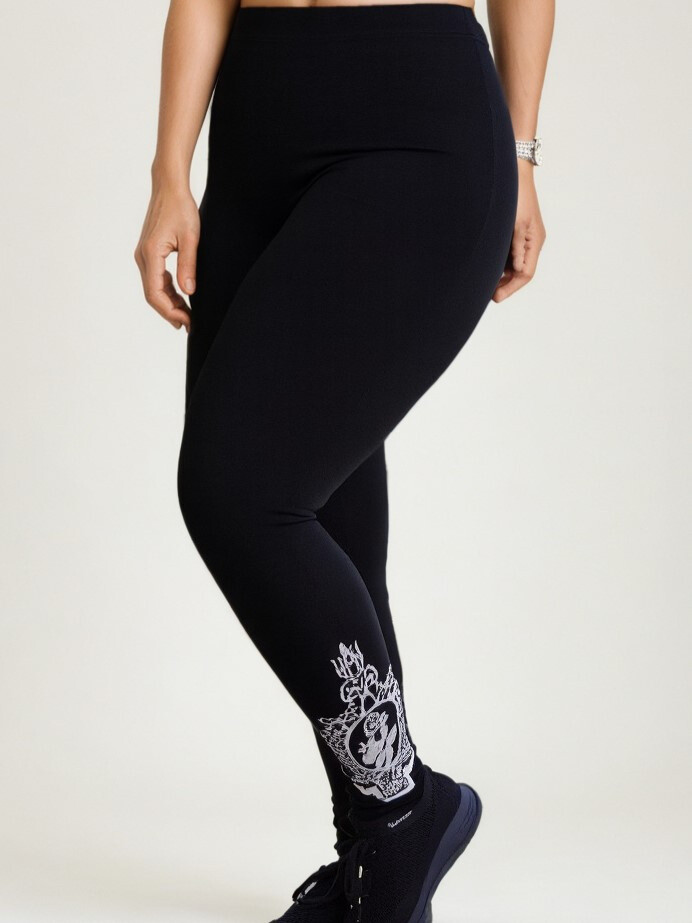 Grossiste Pomme Rouge Paris - Legging avec motif blanc (B94)