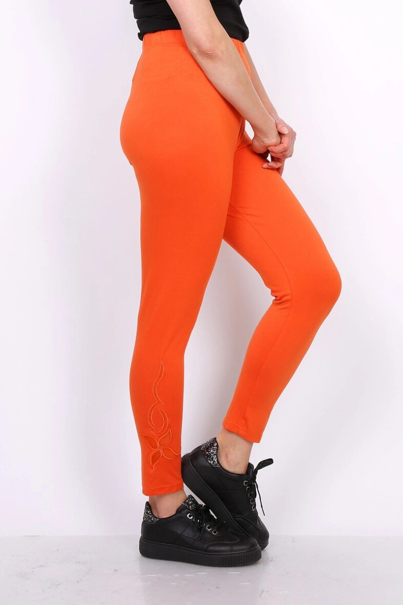 Grossiste Pomme Rouge Paris - Legging avec motif ajouuré (B207)