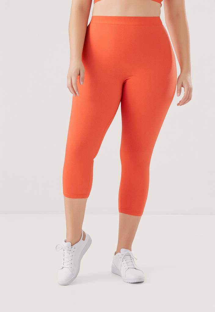 Mayorista Pomme Rouge Paris - Leggings básicos naranjas (B215)