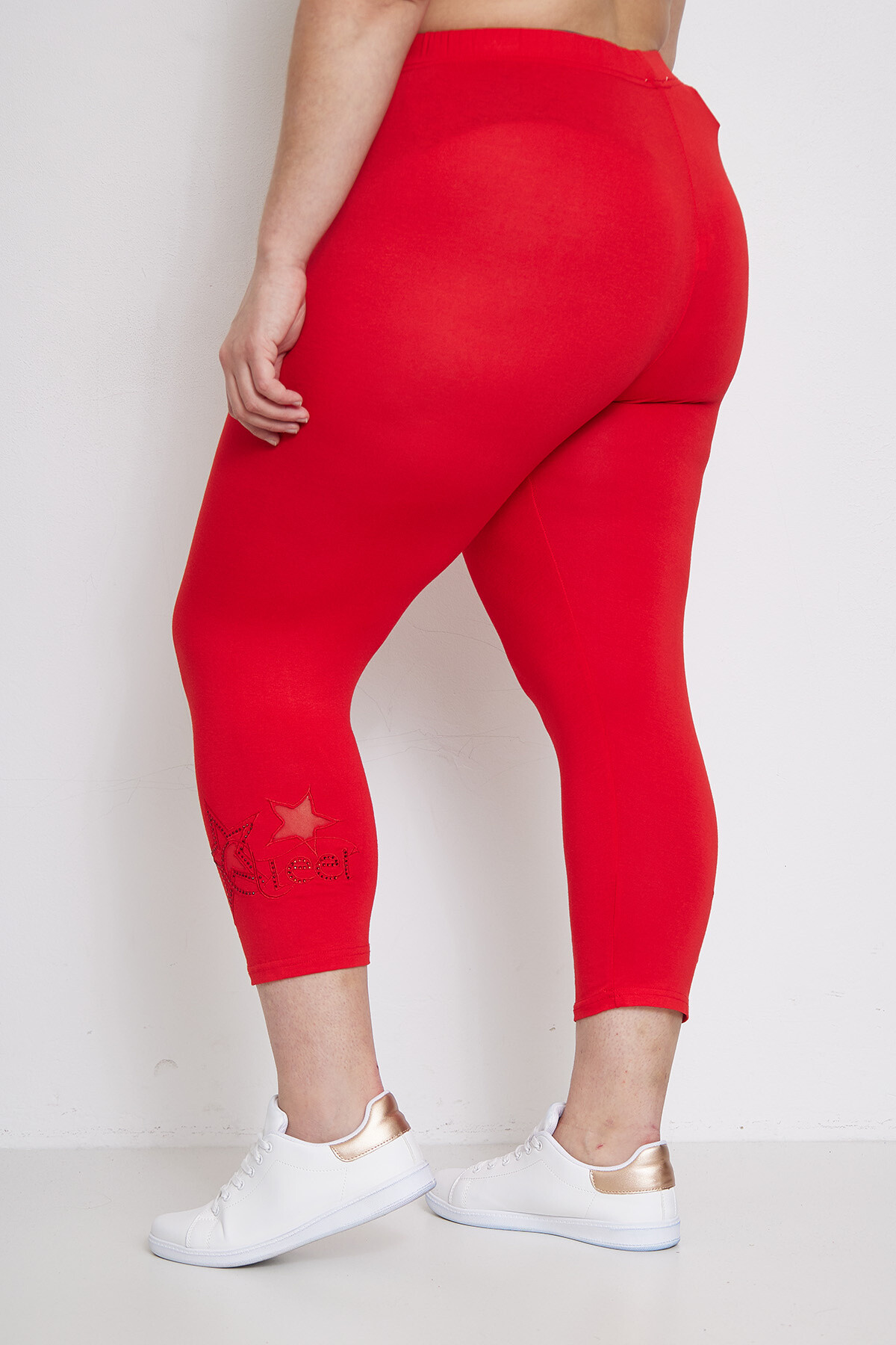 Grossiste Pomme Rouge Paris - Legging court motif étoile (B209)