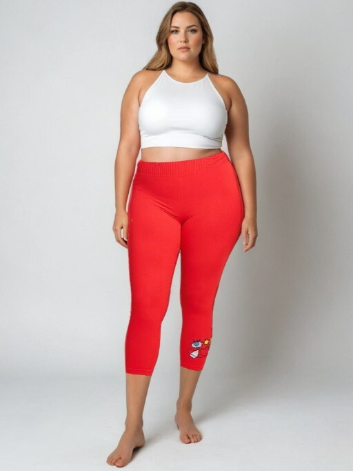 Grossista Pomme Rouge Paris - Leggings di grandi dimensioni con ricamo logo (B173)