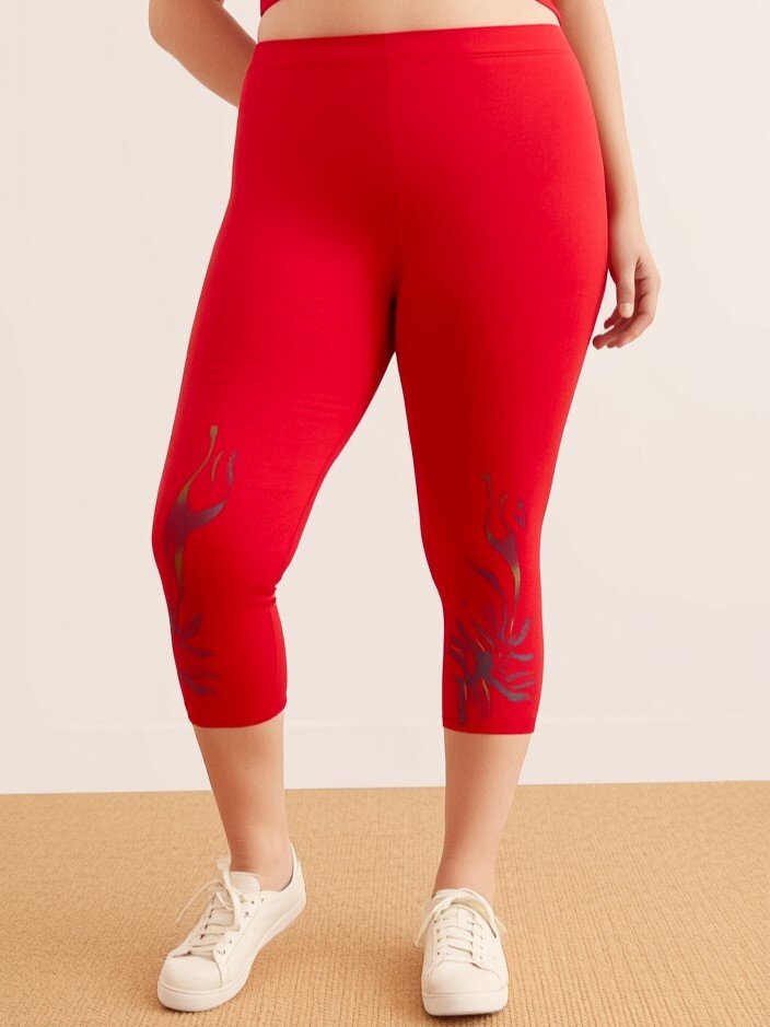 Mayorista Pomme Rouge Paris - Leggings cortos con estampado colorido (B115)