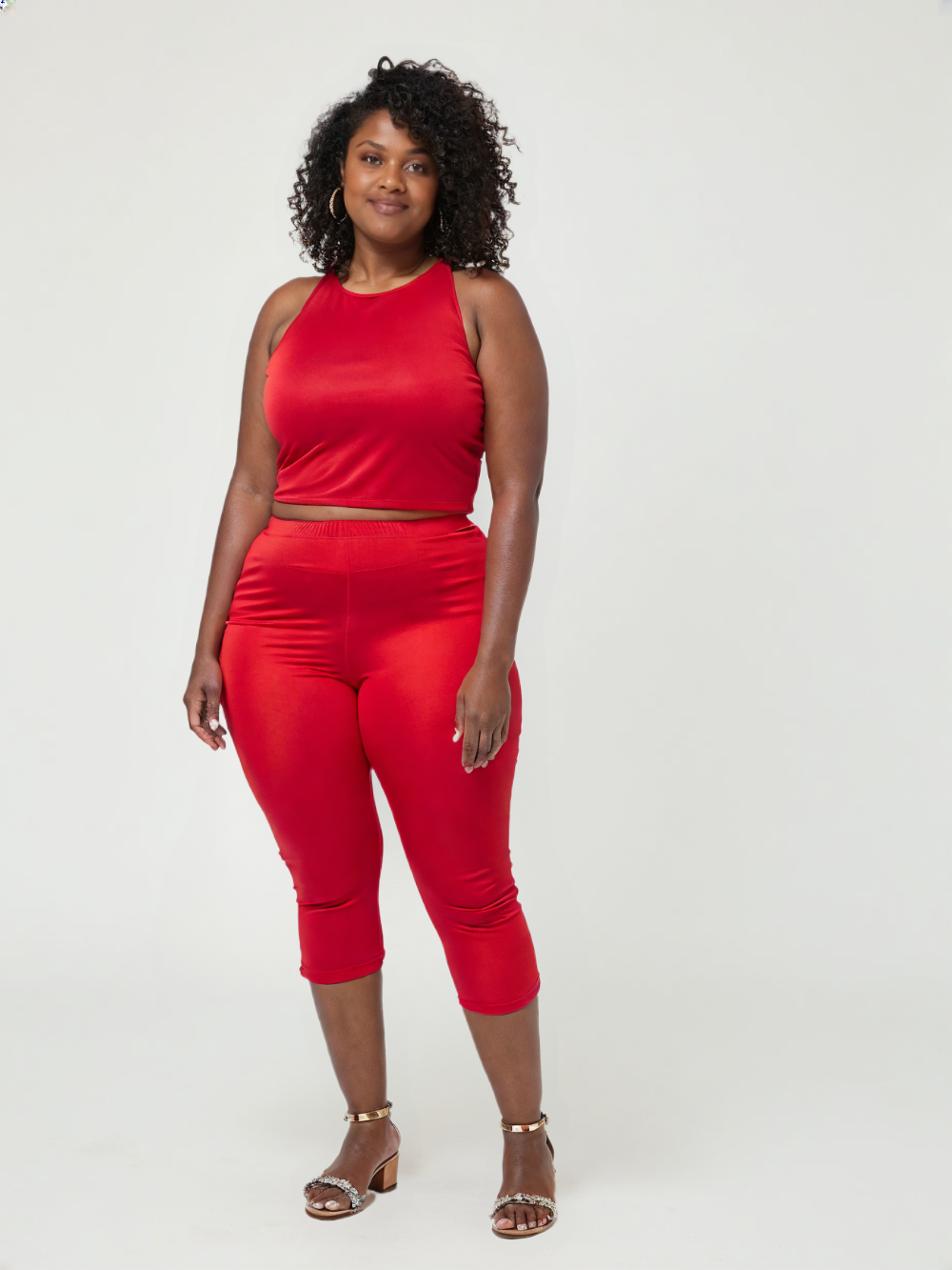 Grossiste Pomme Rouge Paris - Legging basique rouge (B215)