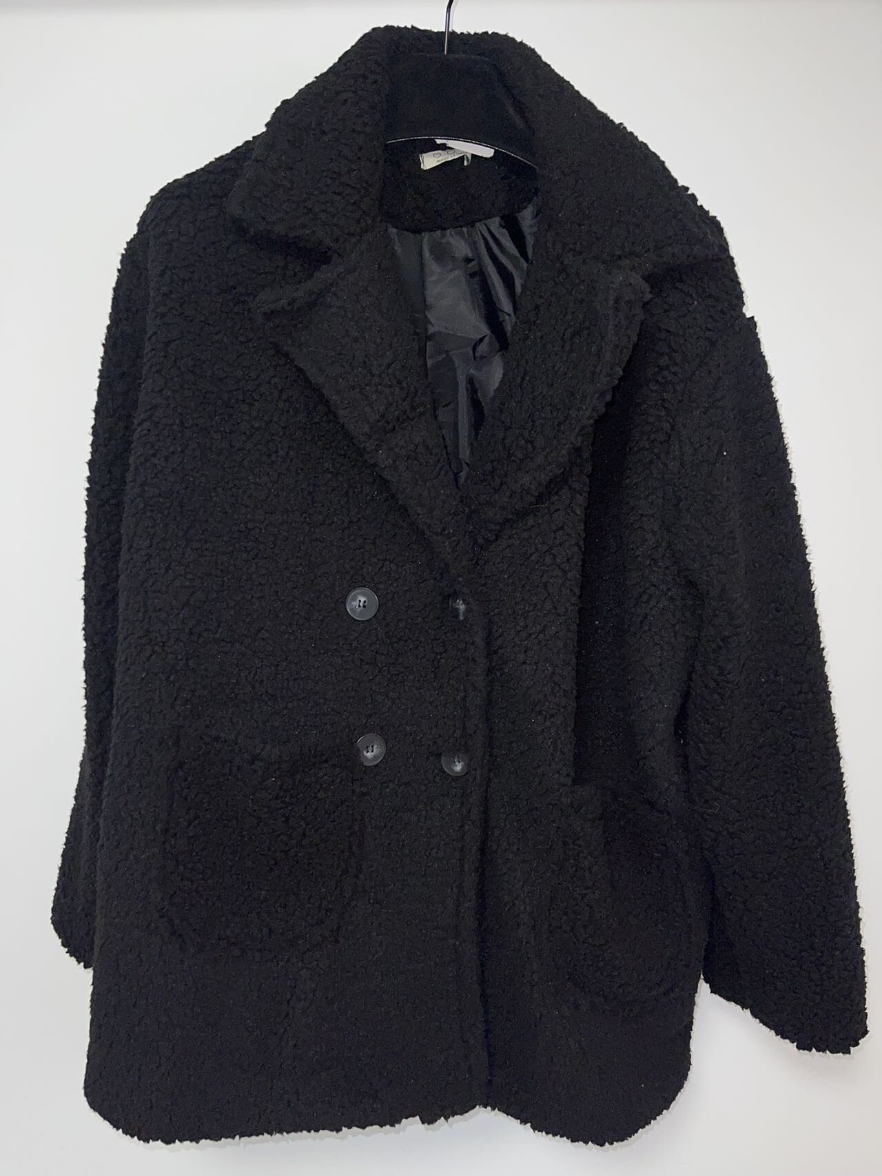Grossiste Pomme Rouge Paris - Manteau polaire noir (T5663)