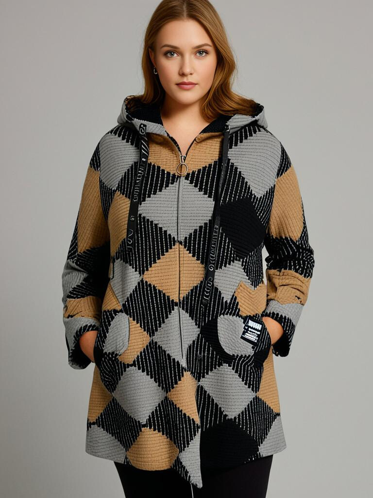 Grossiste Pomme Rouge Paris - Manteau en laine motif A