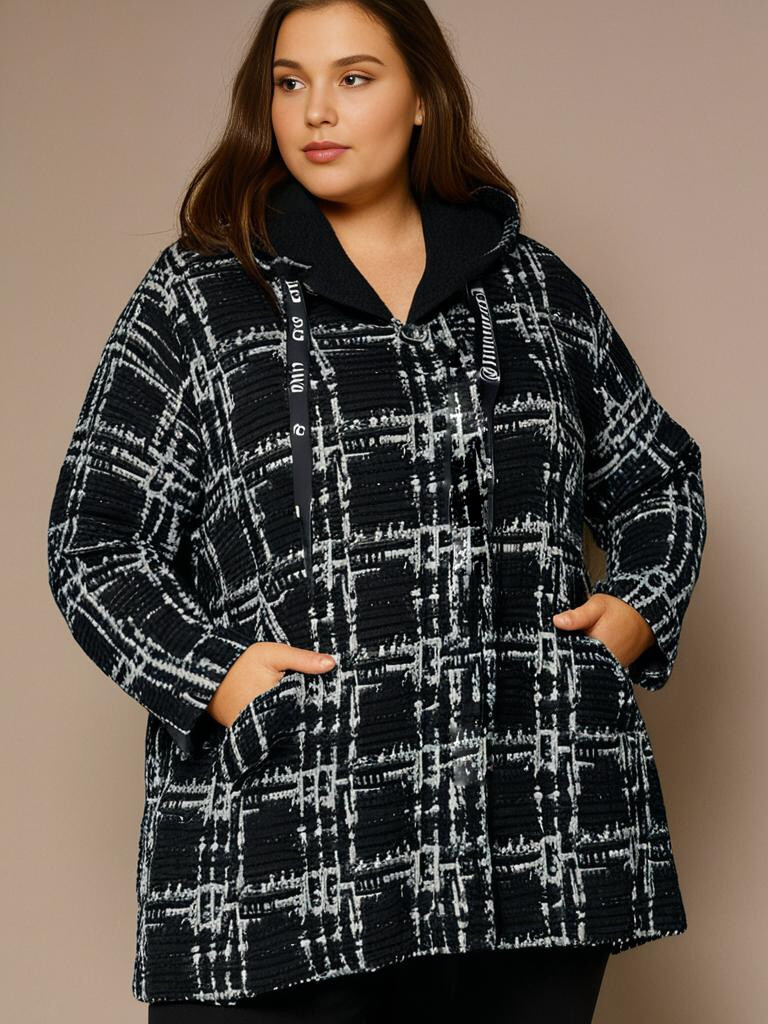 Grossiste Pomme Rouge Paris - Manteau en laine motif D