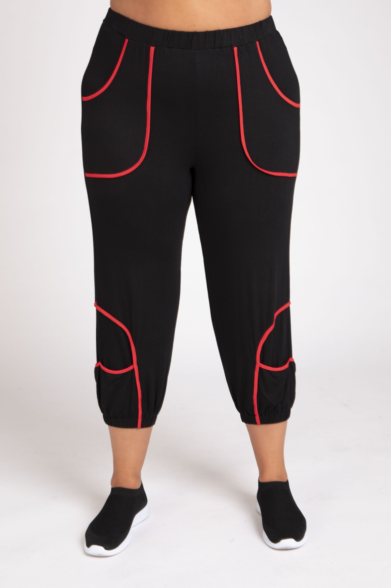 Grossiste Pomme Rouge Paris - Pantalon avec nervure rouge (B88)