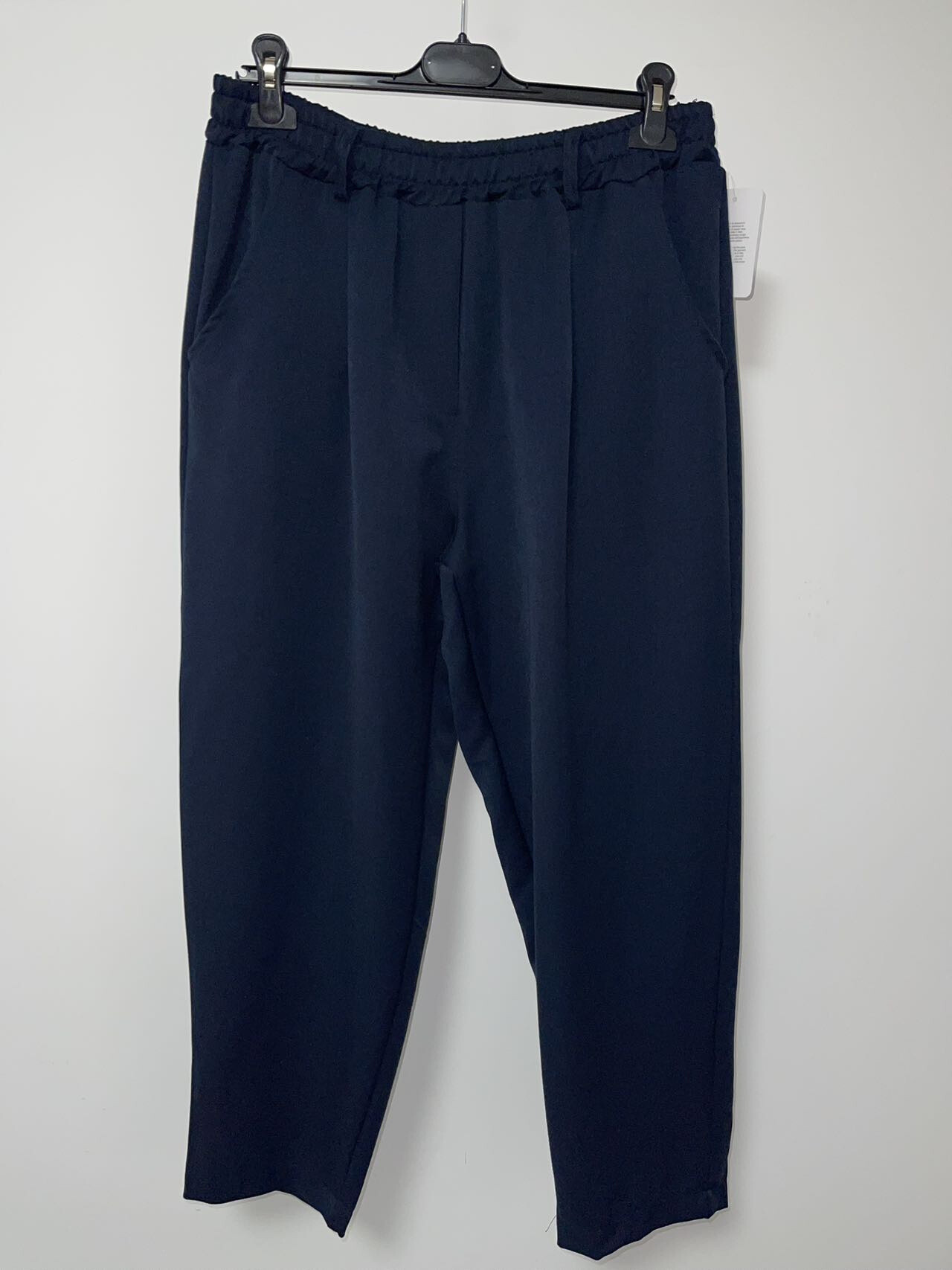 Grossiste Pomme Rouge Paris - Pantalon grande taille bleu (T240591)
