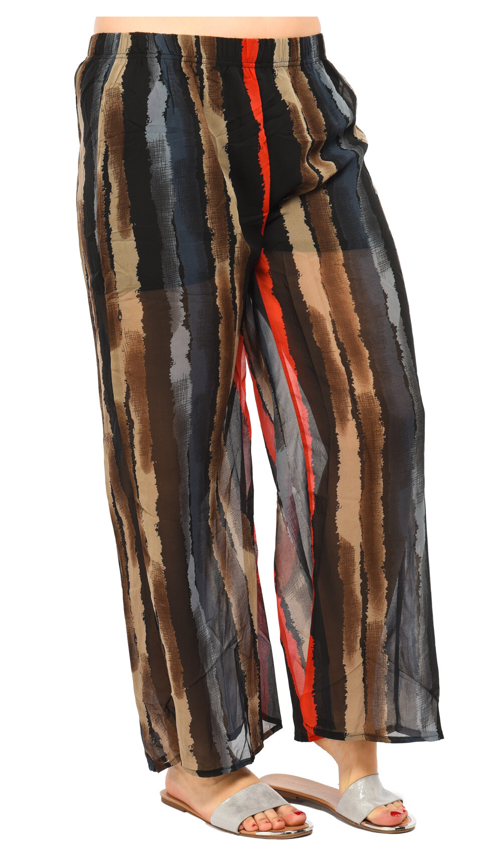 Wholesaler Pomme Rouge Paris - Large printed pants (B98)