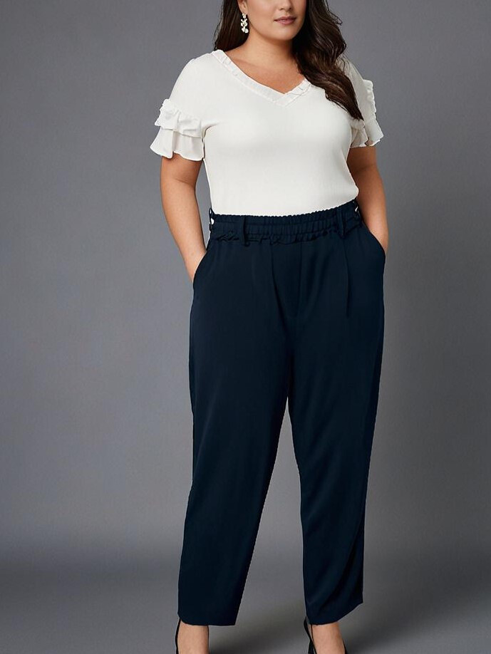 Wholesaler Pomme Rouge Paris - Large blue pants (T240591)