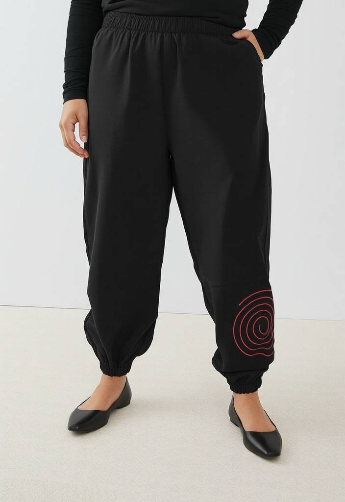 Grossiste Pomme Rouge Paris - Pantalon large avec nervure rouge (B163)