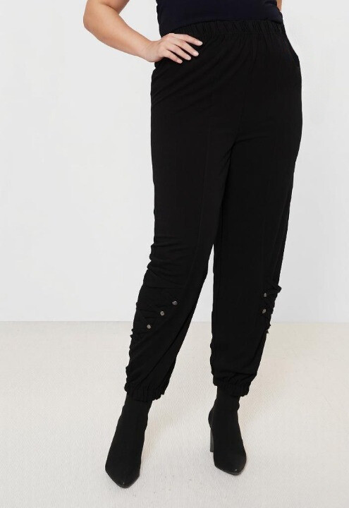 Grossiste Pomme Rouge Paris - Pantalon bouffant noir (B183)